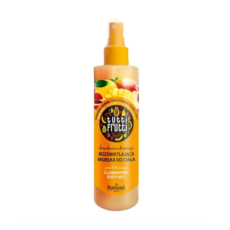 Farmona Tutti Frutti Mgiełka do ciała rozświetlająca Brzoskwinia i Mango 200 ml