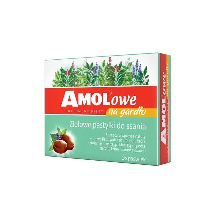 Amolowe na gardło 16 pastylek