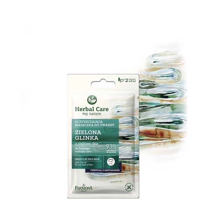 Farmona Herbal Care Maseczka oczyszczająca Zielona Glinka 2x5 ml