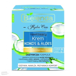 Bielenda HYDRA CARE зволожуючий крем для обличчя кокос і алое для сухої та збезводненої шкіри 50 мл