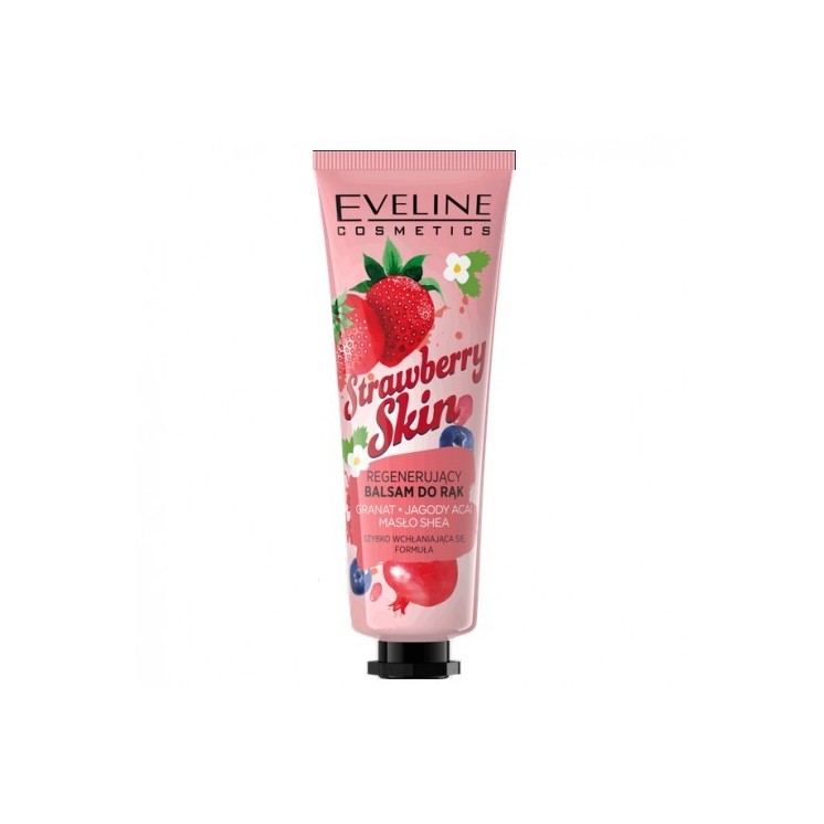 Eveline Strawberry Skin Regenerating Hand Lotion Granaatappel + Acai Bessen + Shea Butter 50 ml