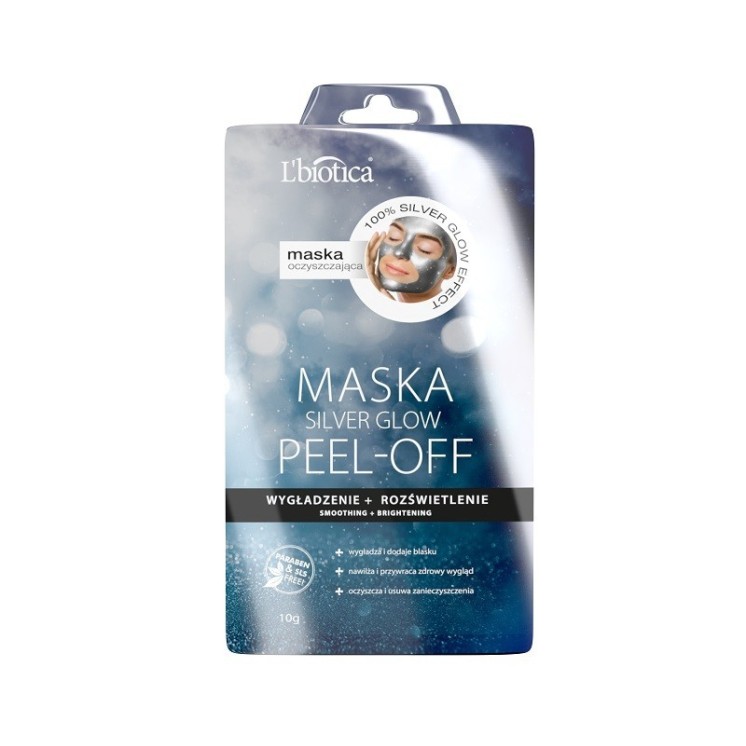 L'biotica PEEL-OFF MASK SILVER GLOW РОЗГЛАДЖЕННЯ-ОСВІТЛЮЮЧА 10 г
