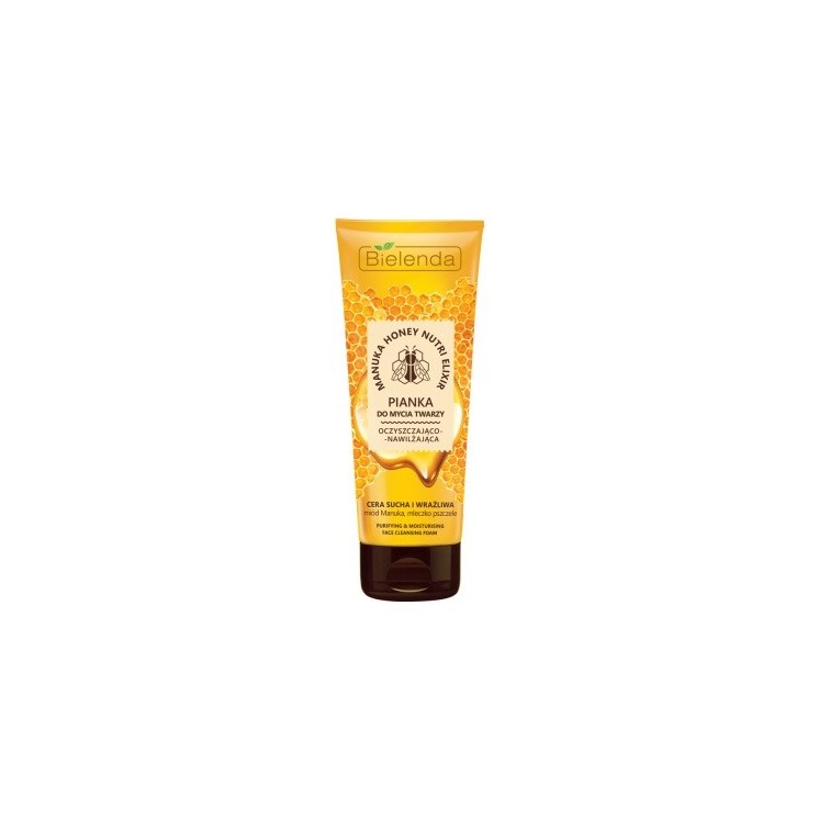 Bielenda MANUKA HONEY NUTRI ELIXIR Oczyszczająco–nawilżająca pianka do mycia twarzy 175 g