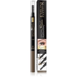 Олівець для брів Eveline Brow Styler /01/ Середньо-коричневий