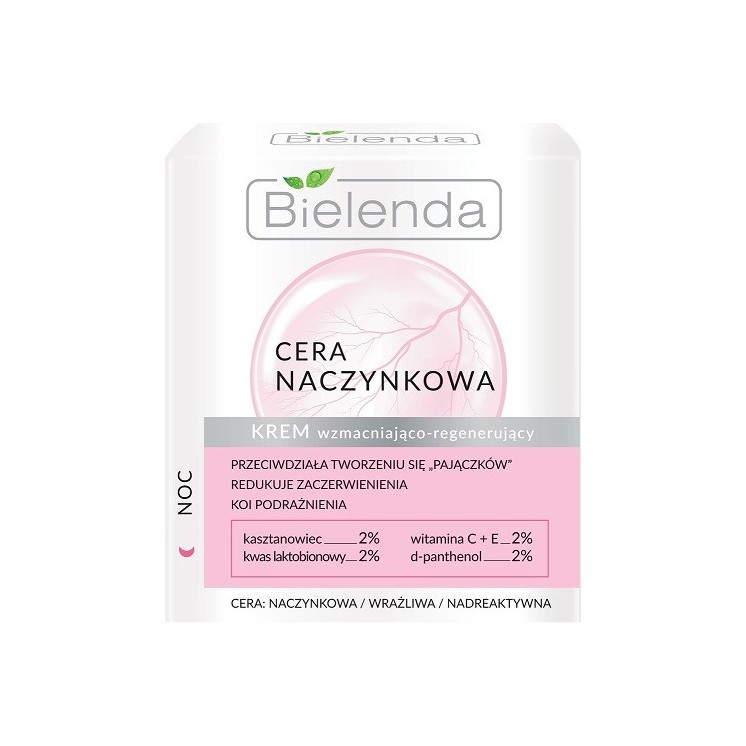 Bielenda Cera Naczynkowa Krem do twarzy na noc wzmacniająco-regenerujący 50 ml
