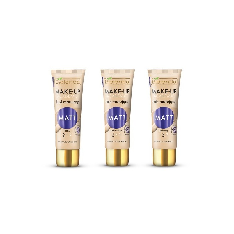 Bielenda MAKE-UP ACADEMIE MATT матуючий флюїд - бежевий відтінок 30 г