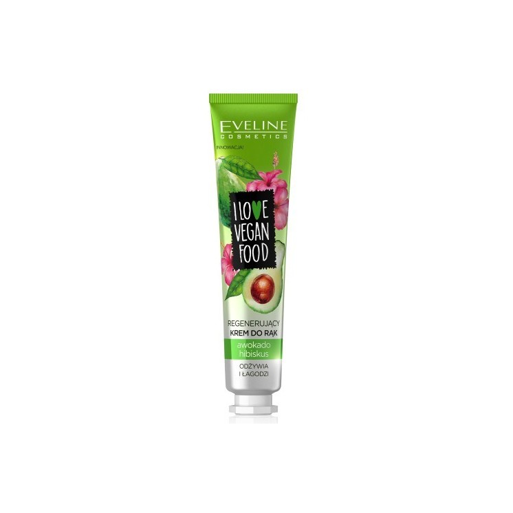 Eveline I LOVE VEGAN FOOD Krem do rąk regenerujący Avocado i Hibiskus 50 ml