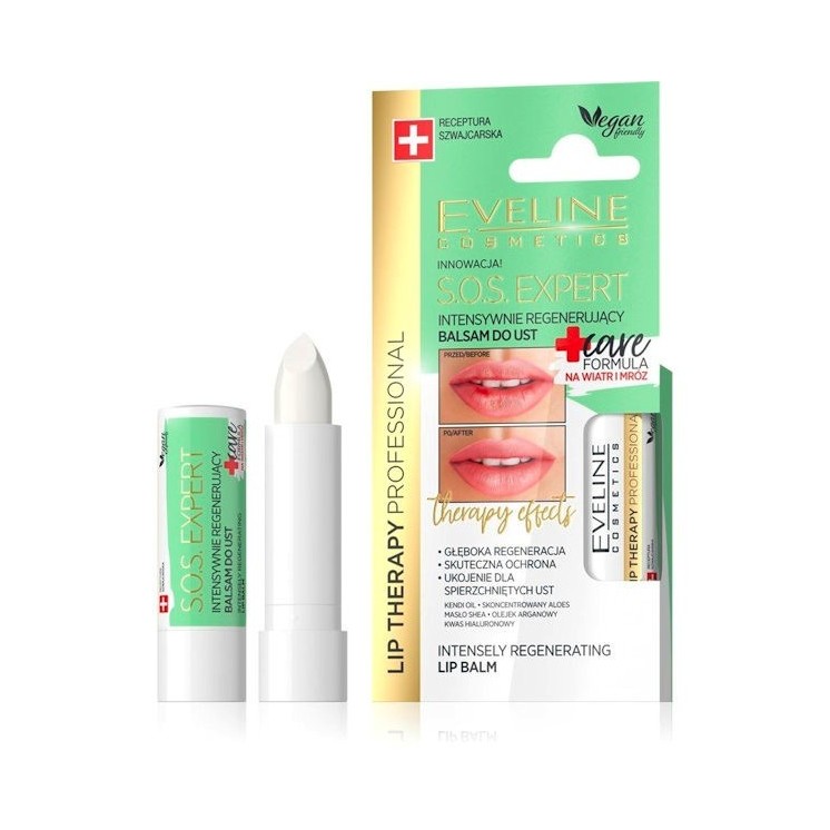 Eveline Lip Therapy SOS EXPERT regenererende lippenbalsem tegen vorst en wind 4 gr