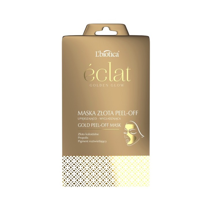 L'biotica PEEL-OFF MASK ECLAT GOLNEN GLOW GOLD SMOOTHING MASK 10 г