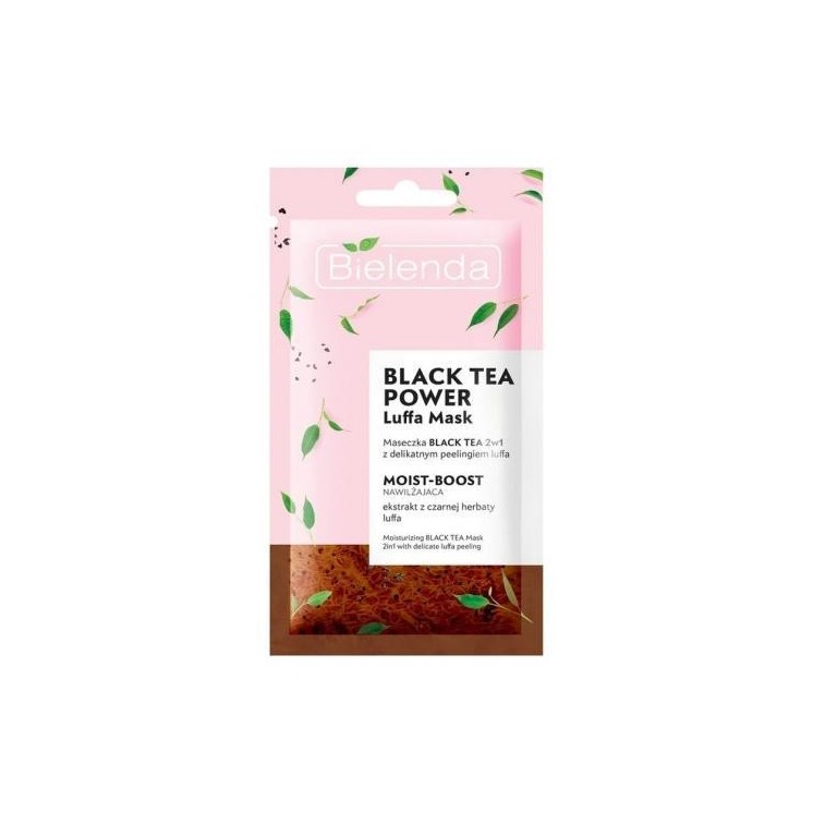 Bielenda Black Tea Power gezichtsmasker 2in1 hydraterend 8 g
