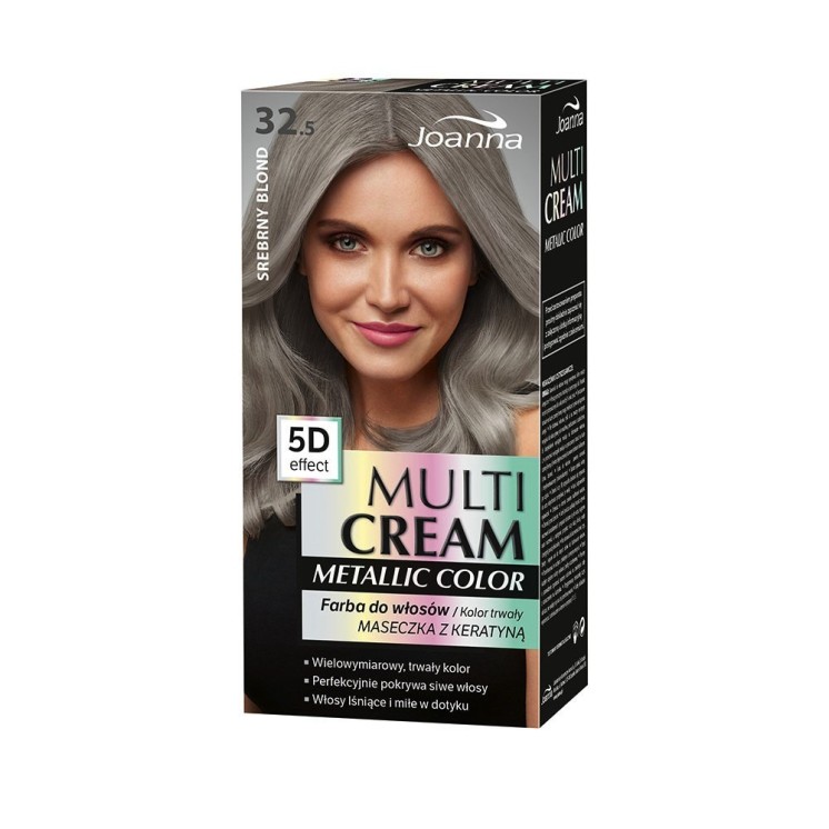 Joanna Multi Cream Color Metallic Farba do włosów /32,5/ Srebrny blond