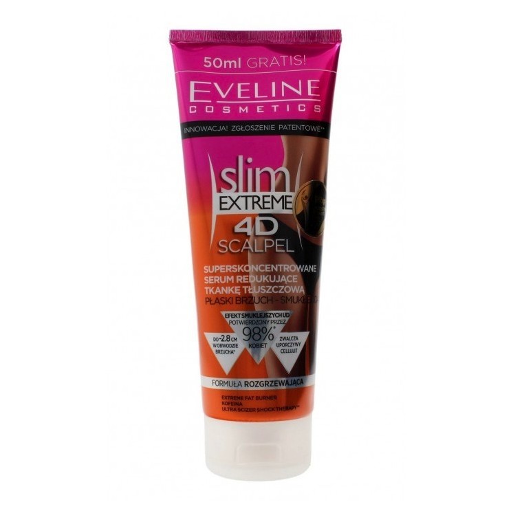 Eveline 4D Slim Extreme Scalpel skocentrowane Serum Płaski Brzuch 250 ml