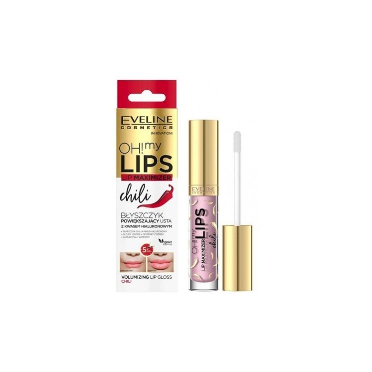 Eveline OH! MY LIPS Błyszczyk powiększający usta z kwasem hialuronowym Chili 4,5 ml