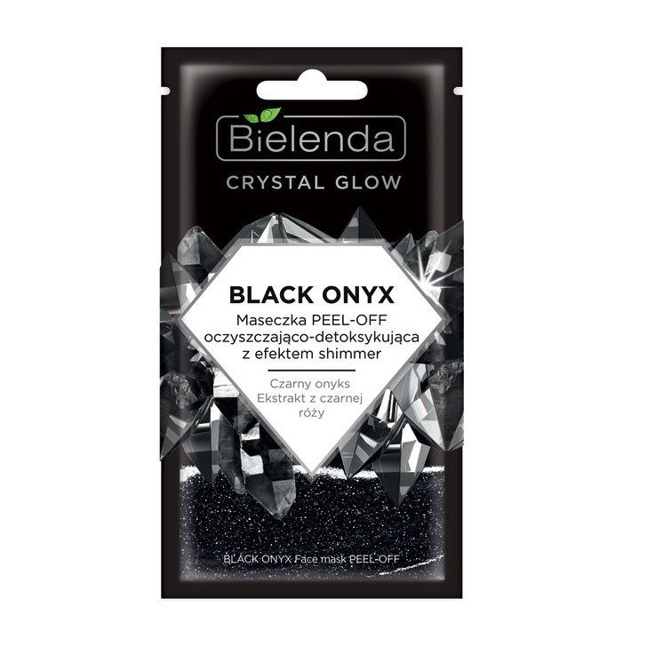 Bielenda Crystal Glow Black Onyx Maska do twarzy Peel-Off oczyszczająco-detoksykująca 8 g