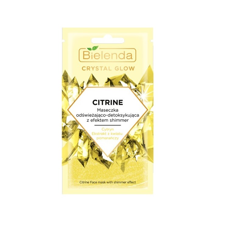 Bielenda Crystal Glow Citrine Maska do twarzy odświeżająco-detoksykująca 8 g
