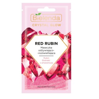 Bielenda Crystal Red Rubin Voedend en verhelderend gezichtsmasker 8 g