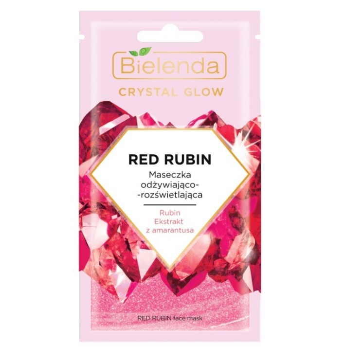 Bielenda Crystal Red Rubin Maska do twarzy odżywiająco-rozświetlająca 8 g