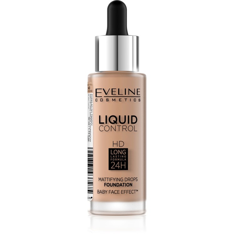 Eveline Liquid Control Podkład w Droperze /040/ Warm Beige 32 ml
