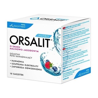 Orsalit Elektrolyten voor volwassenen frambozen-citroensmaak 10 sachets