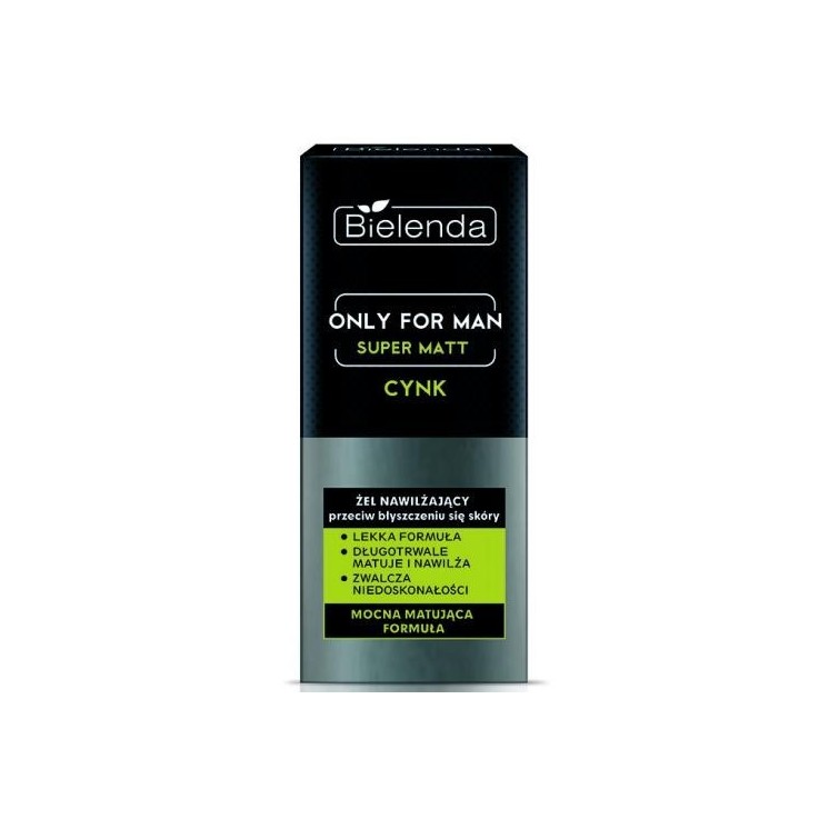 Bielenda ONLY FOR MEN Зволожуючий гель-крем для обличчя Super Matt для чоловіків 50 мл