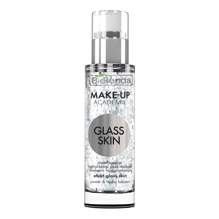Bielenda MAKE-UP AKADEMIE GLASS SKIN Nawilżająca hydro-baza pod makijaż z kwasem hialuronowym 30 g