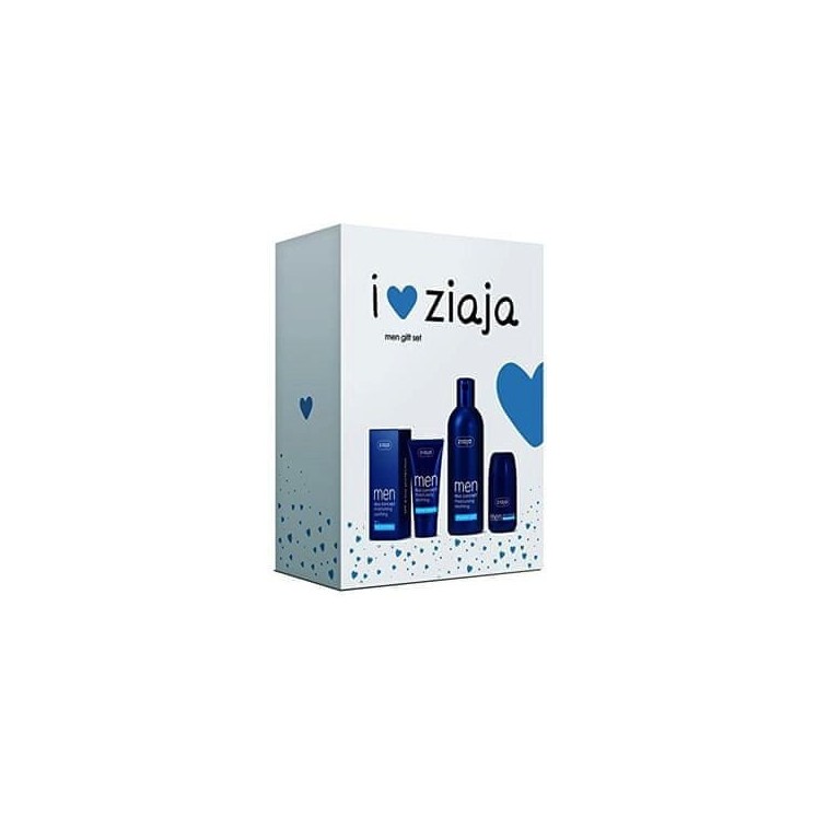 Ziaja Zestaw prezentowy Men Krem do twarzy nawilżający 50 ml + Antyperspirant 60 ml + Żel pod prysznic 300 ml