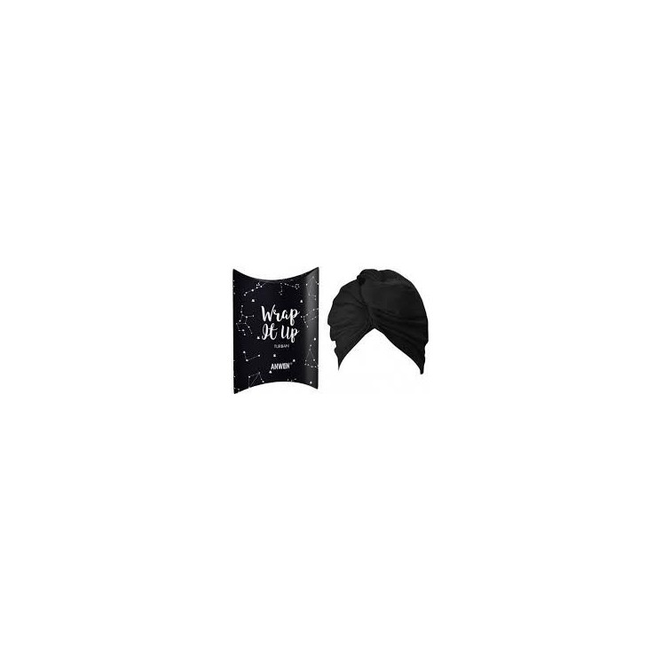 Anwen Wrap It Up Turban Czarny 1 sztuka
