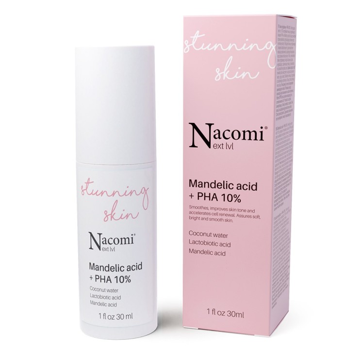 Nacomi Next Level Peelingujące Serum do twarzy z kwasem migdałowym + PHA 10 % 30 ml