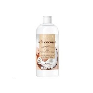 Eveline Rich Coconut 2 в 1 Міцелярний флюїд + Зволожуючий тонік 500 мл