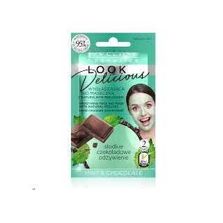 Eveline Look Delicious Smoothing Bio Mask з натуральним пілінгом Mint & Chocolate 10 мл
