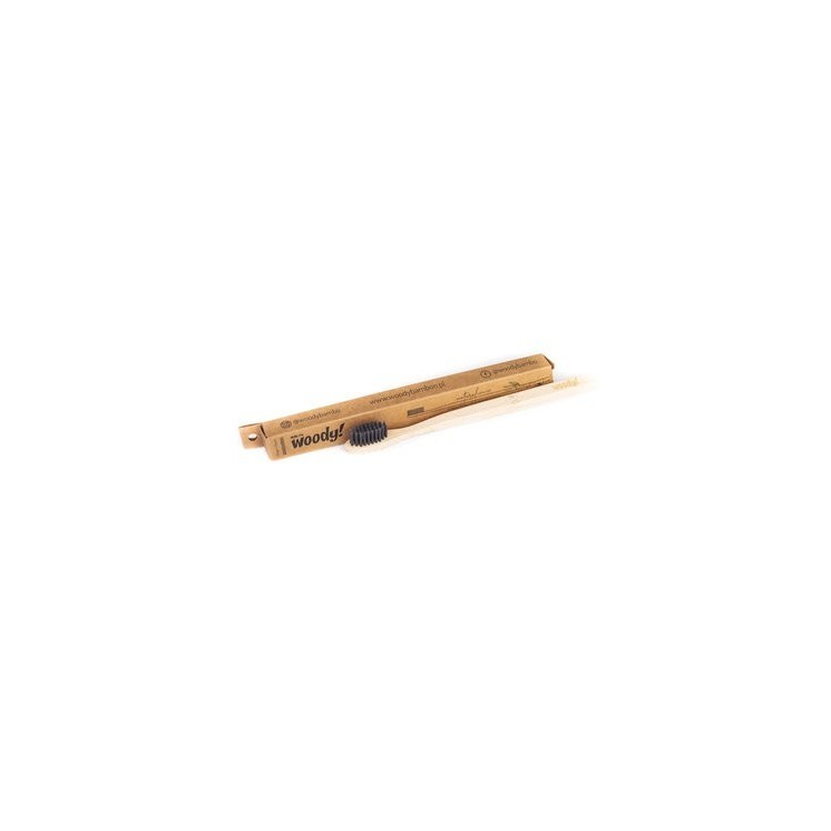 Woodybamboo Bambusowa Szczoteczka do zębów Natural miękka 1 sztuka