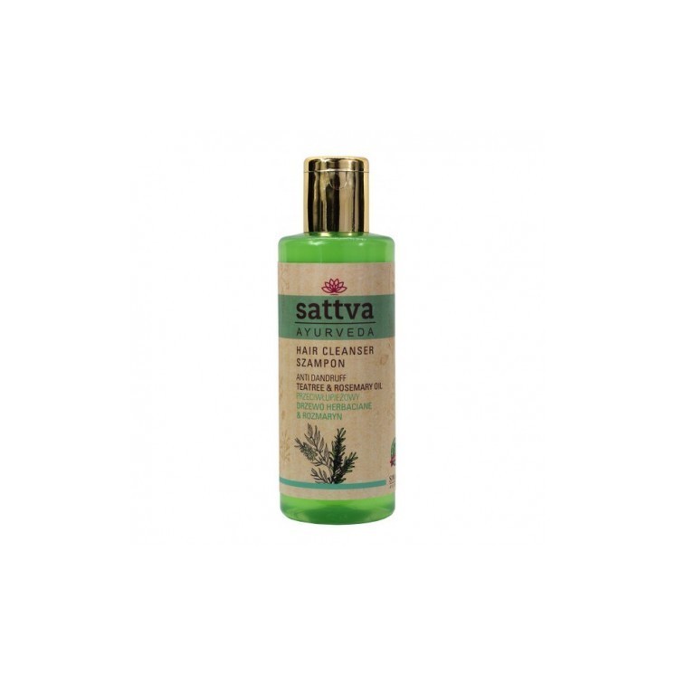 Sattva Ayurveda Szampon ziołowy przeciwłupieżowy Drzewo Herbaciane & Rozmaryn 210 ml