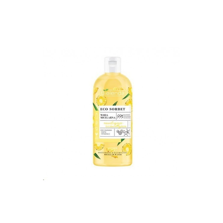 Bielenda ECO SORBET Woda micelarna nawilżająco-rozświetlająca Ananas 500 ml