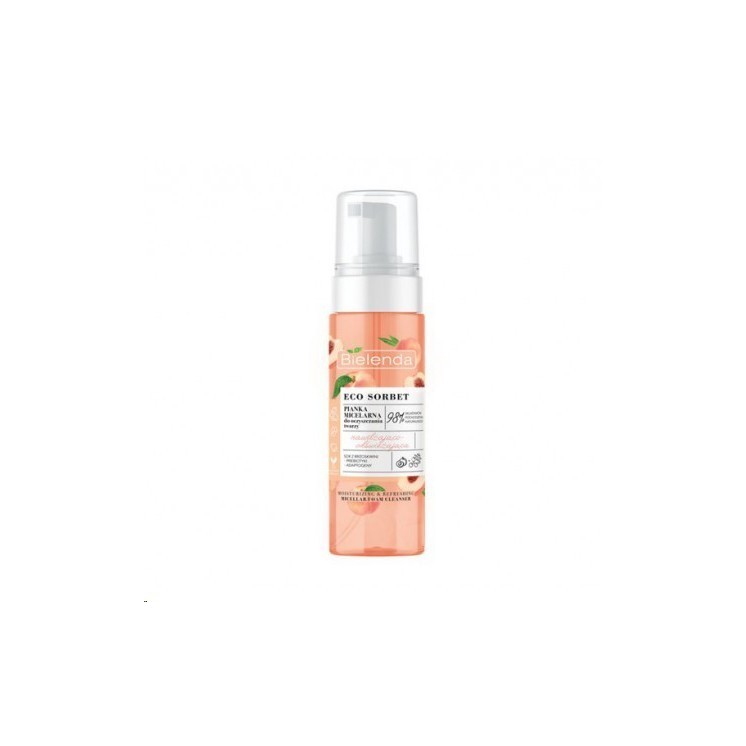 Bielenda ECO SORBET Moisturizing and nourishing face cleansing micellar foam Peach 150 ml
