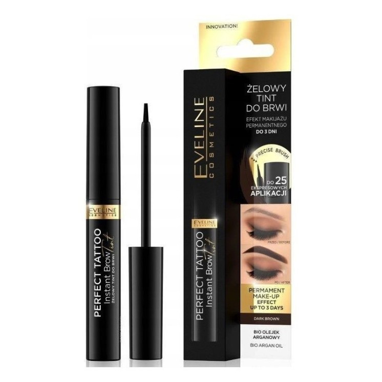 Гель для брів Eveline Perfect Tattoo DARK BROWN 6 мл