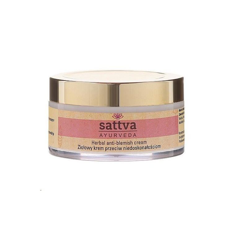 Sattva Ayurveda Ziołowy Krem do twarzy przeciw niedoskonałościom 50 g