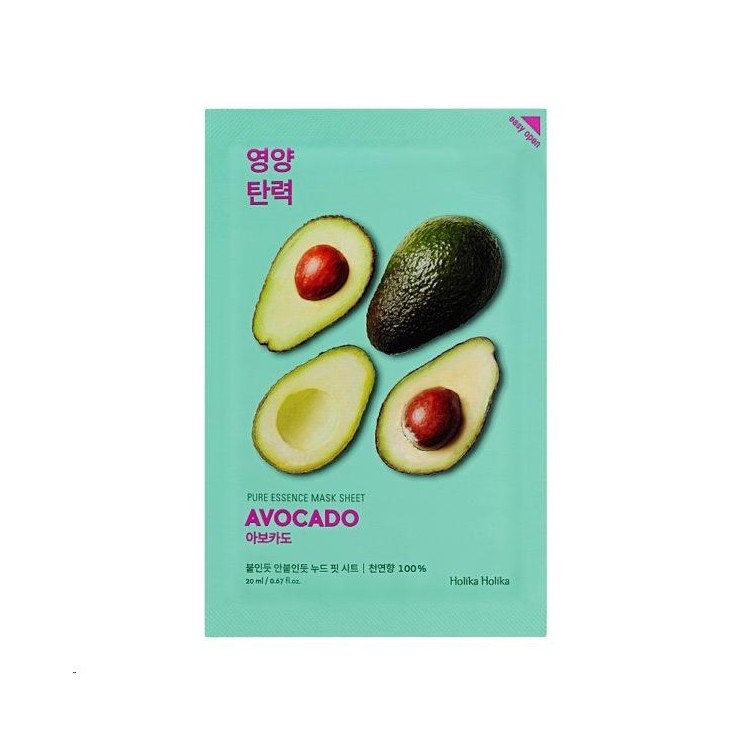 Holika Holika Pure Essence Mask Sheet - Gezichtsmasker met Avocado extract 23 g