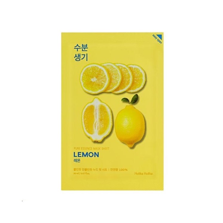 Holika Holika Pure Essence Mask Sheet - Maseczka do twarzy w płacie z ekstraktem z Cytryny 23 g