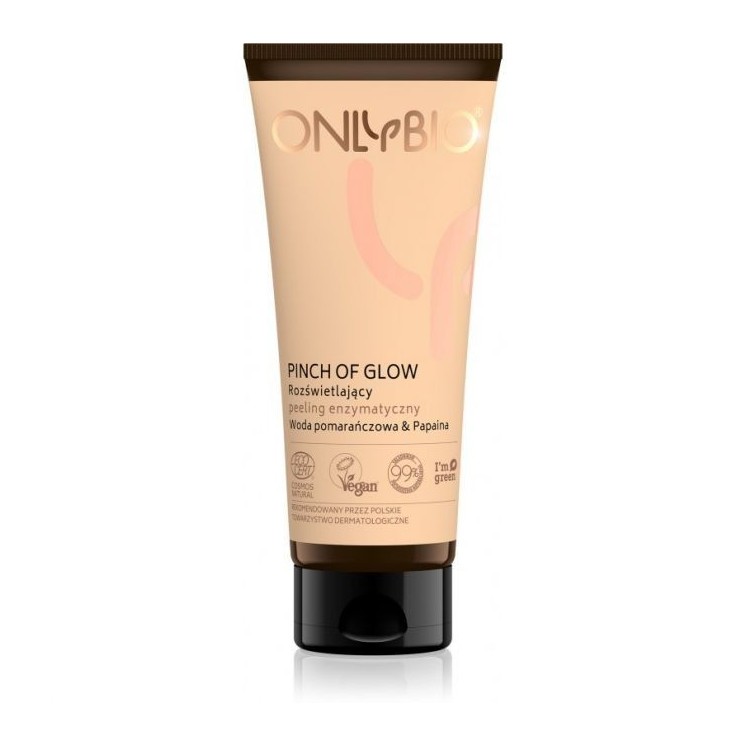 ONLYBIO Pinch of Glow Peeling enzymatyczny rozświetlający Woda pomarańczowa & Papaina 75 ml
