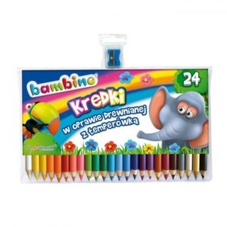 BAMBINO Крейди в дерев'яній оправі 24 кольори + точилка