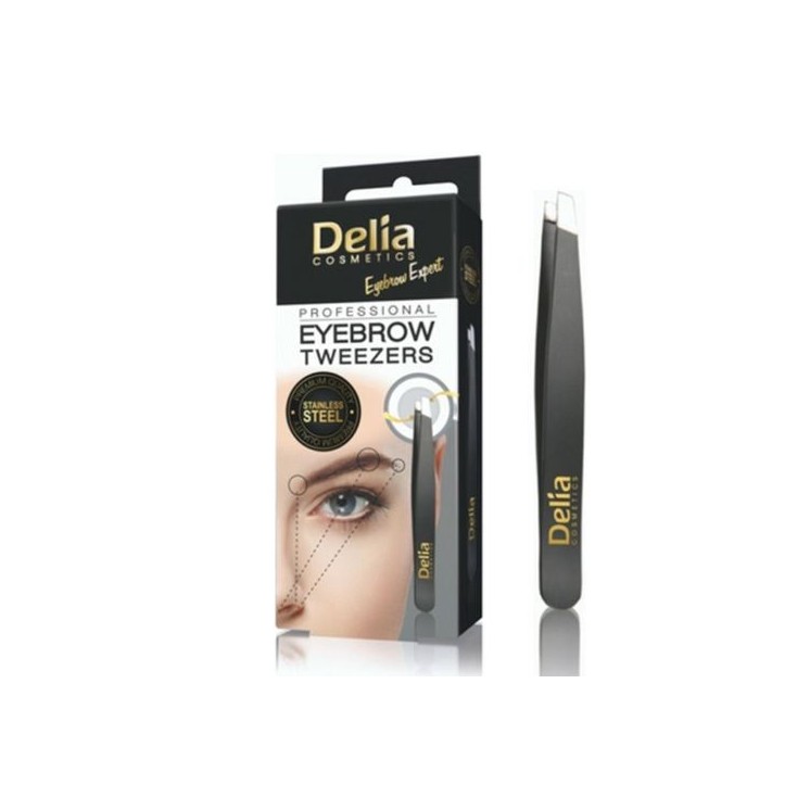 Delia Eyebrow Expert Pęseta czarna 1 sztuka