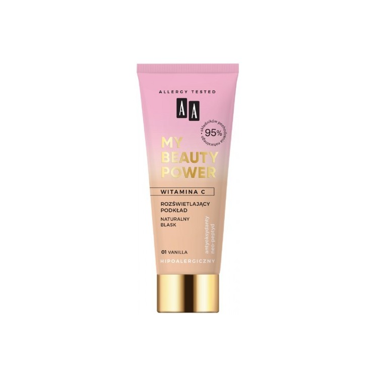 AA MY BEAUTY POWER illuminating foundation natural glow /03/ Beige 30 ml