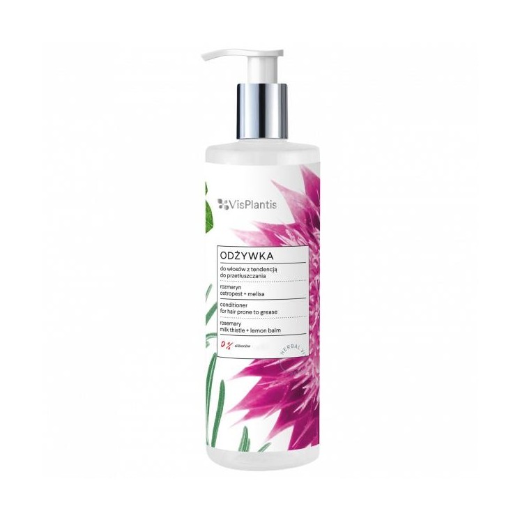 Vis Plantis Conditioner voor vettig haar Rozemarijn, Mariadistel en Melissa 400 ml