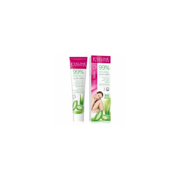 Eveline 99% Natural Aloe Vera ultradelikatny Zestaw do depilacji twarzy i podbródka 20 ml