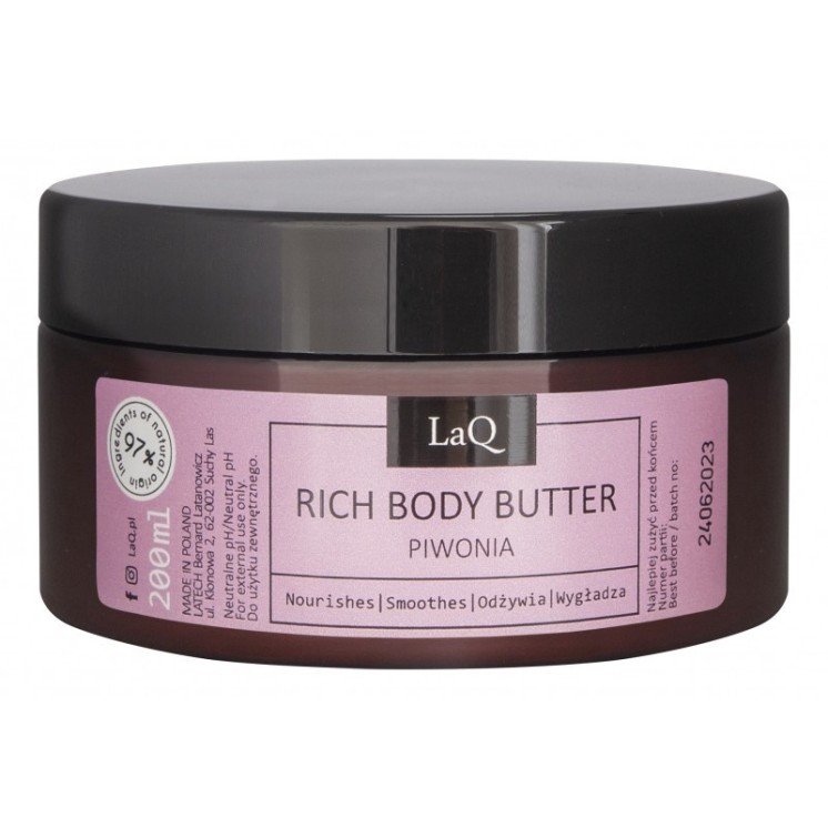 LaQ Kocica Piwonia Поживне масло для тіла 200 мл