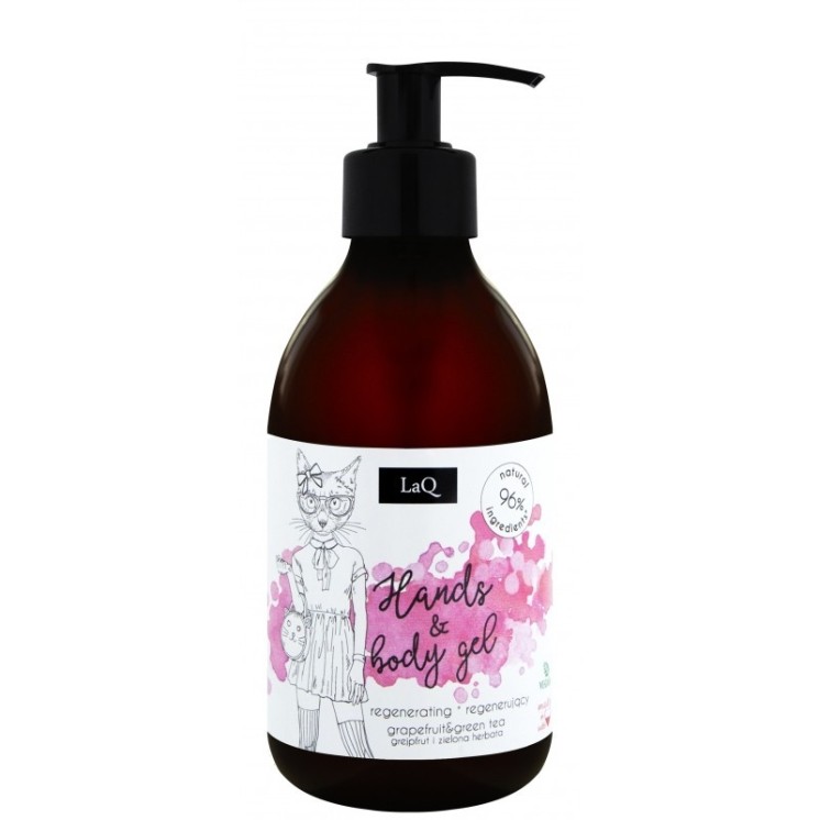 LaQ Hands & Body Gel Żel pod prysznic regenerujący o zapachu Grejpfruta i Zielonej Herbaty 300 ml