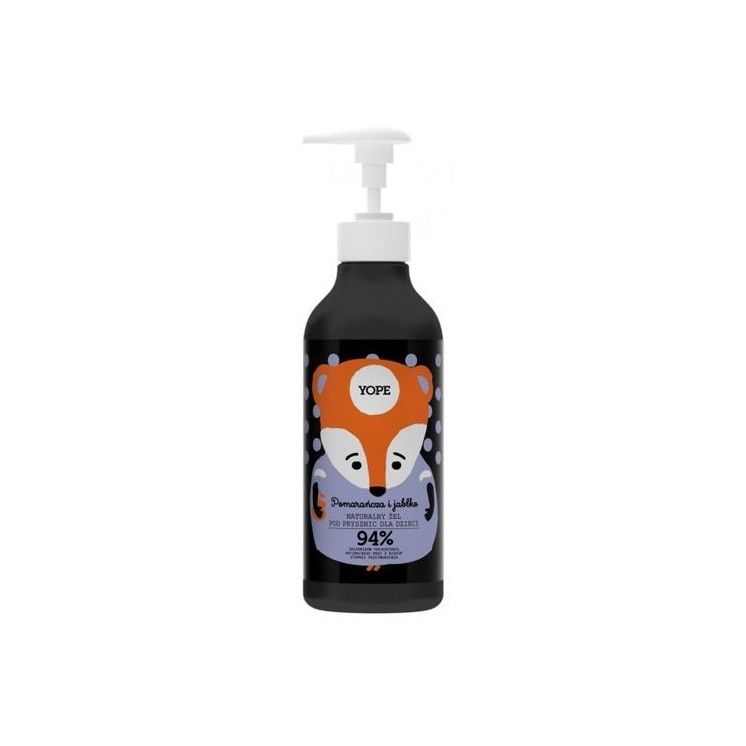 YOPE natuurlijke douchegel voor kinderen Sinaasappel en Appel 400 ml