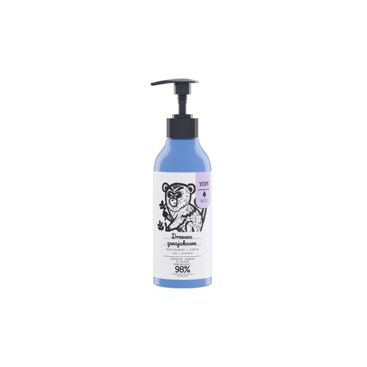 YOPE Wood Shampoo for Men's Hair Guaiac Wood, Frankincense and Resin 300 ml
