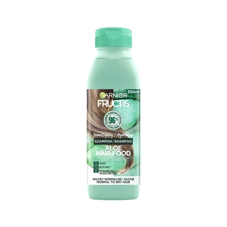 Garnier Fructis Aloes Hair Food nawilżający Szampon do włosów normalnych i suchych 350 ml