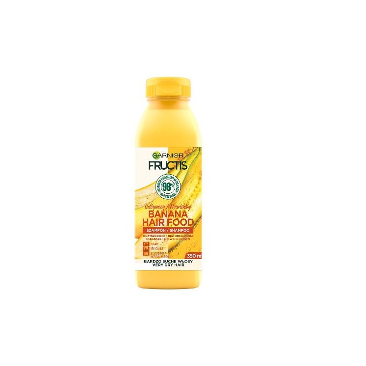 Garnier Fructis Banana Hair Food odżywczy Szampon do włosów bardzo sychych 350 ml